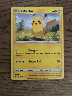McDonald's 2022 Pikachu Holo Pokemon Card 7/15 60hp 30 Attack damage - Image 1