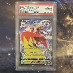 Pokemon PSA 10 Blaziken VMAX TG15/TG30 Trainer Gallery Alt Art Silver Tempest - Image 1