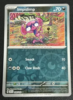 Impidimp 094/142 Stellar Crown Reverse Holo Pokemon TCG Card NM - Image 1