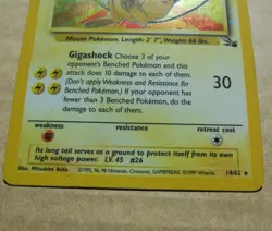 Raichu 14/62 Rare Holo Fossil Set Pokemon Card MP - Image 4