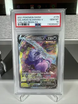 Pokemon Galarian Slowking V TCG Card 179/198 Slowking Chilling Reign PSA 10 Gem - Image 1
