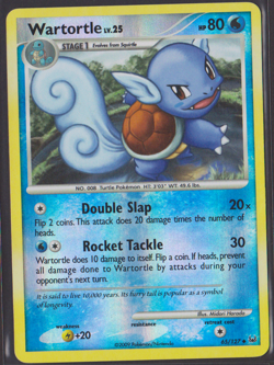 Pokemon Wartortle Lv. 25 65/127 Reverse Holo Platinum - Image 1