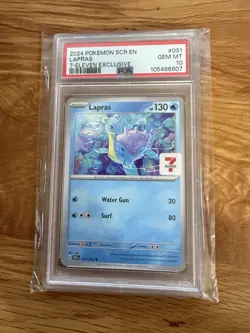 PSA 10 Lapras 031 Pokemon Scr En Stellar Crown 2024 7 Eleven Exclusive - Image 2