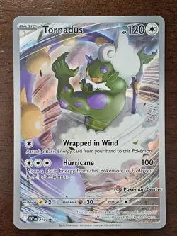 Tornadus 210 🌪 SVP210 Pokemon Center Stamped ETB Promo Card NM - Image 1