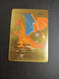 Pokemon Charizard Gold Foil Fan Art Lot Of 6! CharizardVMAX, Charizard GX,& 1995 - Image 2