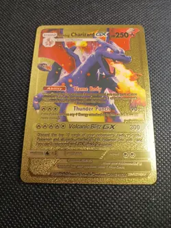 Pokemon Charizard Gold Foil Fan Art Lot Of 6! CharizardVMAX, Charizard GX,& 1995 - Image 5