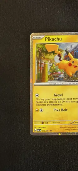 Pokemon TCG Trick Or Treat Paldean Fates Pikachu 18/91 Cosmos Holo - Image 3