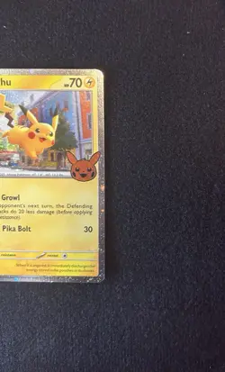 Pokemon TCG Trick Or Treat Paldean Fates Pikachu 18/91 Cosmos Holo - Image 4