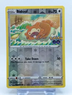 059/078 UNPEELED DITTO Bidoof - Pokemon TCG Pokemon Go - NM - Image 1