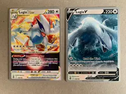 Pokemon 2022 LUGIA V 138/195 & VSTAR 139/195 Swsh12: Silver Tempest 2-card lot - Image 1