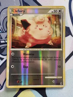 Pokemon TCG Clefairy Call of Legends 54/95 Reverse Holo Common Card Near Mint - Image 1