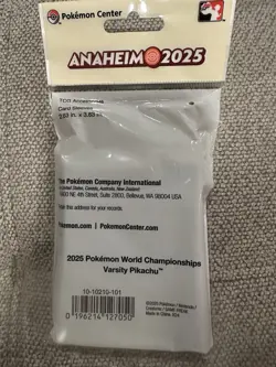 2025 Pokemon World Championships Anaheim Varsity Pikachu Card Sleeves - Image 2
