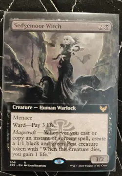 MTG Magic the Gathering Strixhaven Extended Art Sedgemoor Witch - Rare - Image 1