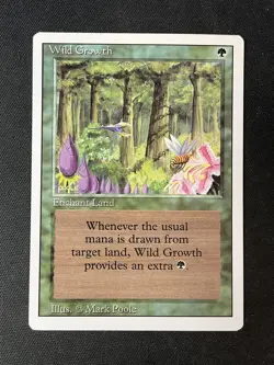 MTG Revised Edition Wild Growth LP - Image 1