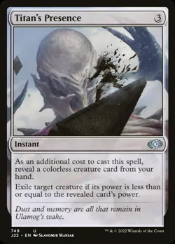 Titan's Presence [Jumpstart 2022] Near Mint MTG - Image 1