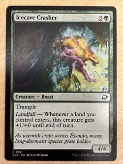 MTG Edge of Eternities 0191 Icecave Crasher Creature Beast COMMON - Image 1
