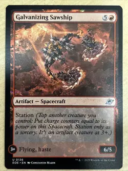 MTG Edge of Eternities 0136 Galvanizing Sawship Artifact Spacecraft UNCOMMON - Image 1
