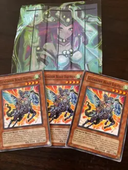 3x Gladiator Beast Equeste TDGS-EN024 Unlimited Light Play Yugioh - Image 1