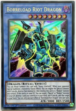 BODE-EN036 Borreload Riot Dragon - Ultra Rare 1st Edition Near Mint YuGiOh Card - Image 1