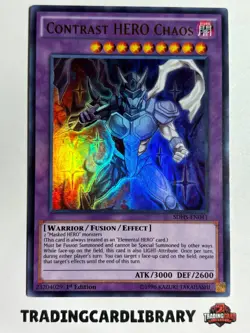 Yugioh - Contrast Hero Chaos - Ultra Rare - SDHS-EN041 - 1st - Mint - Image 1