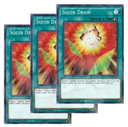 Yugioh - Squib Draw x 3 - 1st Edition Secret Rare NM - Free Holographic Card - Image 1