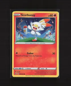 Scorbunny 030/202 Sword & Shield Cosmos Holo Common Pokemon Card - Image 1