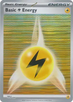 Lightning Energy Reverse Holo Black Bolt White Flare Pokemon Card NM - Image 1