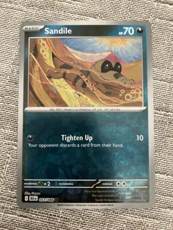 SANDILE 057/086 Reverse Holo Black Bolt Scarlet & Violet MN/N Pokemon Card - Image 1