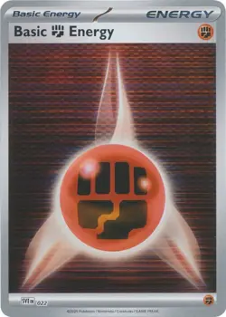 Fighting Energy Reverse Holo Black Bolt White Flare Pokemon Card NM - Image 1