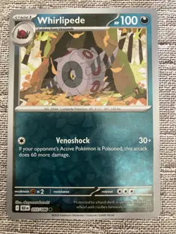 WHIRLIPEDE 055/086 Reverse Holo Black Bolt Scarlet & Violet MN/N Pokemon Card - Image 1