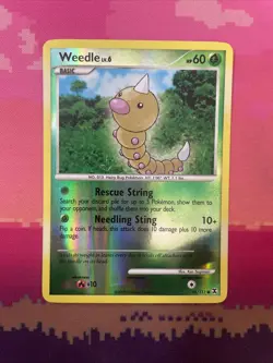 Pokemon Card Weedle Rising Rivals Reverse Holo Common 86/111 Near Mint - Image 1