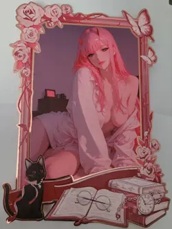 Zero Two A5 Premium Gold Metal Card Goddess Story Serialized #32/40 Waifu Anime - Image 1