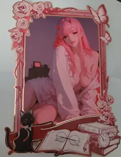 Zero Two A5 Premium Gold Metal Card Goddess Story Serialized #32/40 Waifu Anime - Image 2