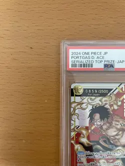 Portgas D Ace Serial PSA10 Flagship Winner Promo One Piece Card OP07-119 SEC - Image 3
