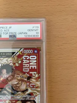 Portgas D Ace Serial PSA10 Flagship Winner Promo One Piece Card OP07-119 SEC - Image 4