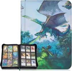 MTG Card Binder, 9-Pocket Magic Card Album, Holds 360 Cards, Leather Side - Image 1