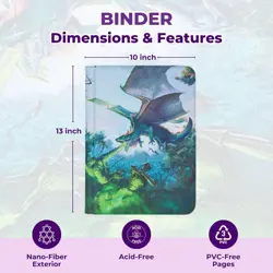 MTG Card Binder, 9-Pocket Magic Card Album, Holds 360 Cards, Leather Side - Image 2