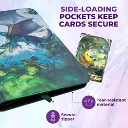 MTG Card Binder, 9-Pocket Magic Card Album, Holds 360 Cards, Leather Side - Image 4