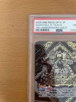 Marshall D Teach Gold Background PSA10 One Piece Card 3rd Anniversary Promo - Image 3