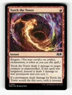 Torch the Tower 153 Near Mint C MTG Magic Wilds of Eldraine - Image 1