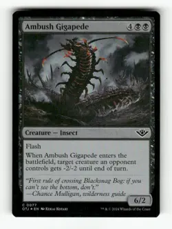Ambush Gigapede 77 NM Foil C MTG Magic Outlaws of Thunder Junction - Image 1
