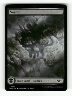 Swamp (0274) 274 NM Foil L MTG Magic Outlaws of Thunder Junction - Image 1