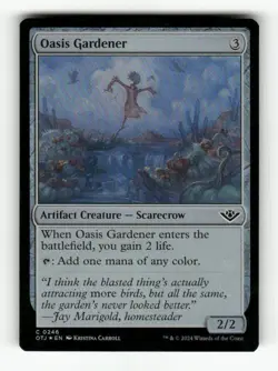 Oasis Gardener 246 NM Foil C MTG Magic Outlaws of Thunder Junction - Image 1
