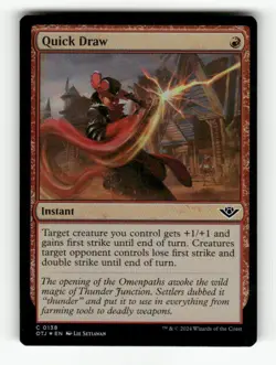 Quick Draw 138 NM Foil C MTG Magic Outlaws of Thunder Junction - Image 1