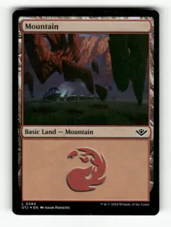 Mountain (0284) 284 NM Foil L MTG Magic Outlaws of Thunder Junction - Image 1