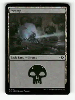 Swamp (0282) 282 NM Foil L MTG Magic Outlaws of Thunder Junction - Image 1