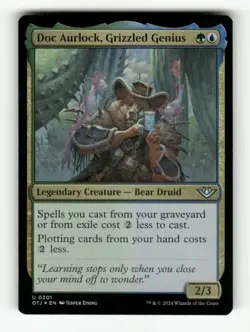 Doc Aurlock, Grizzled Genius 201 NM Foil U MTG Magic Outlaws of Thunder Junction - Image 1