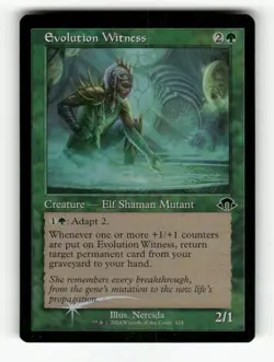 Evolution Witness (Retro Frame) 424 NM Foil C MTG Magic Modern Horizons 3 - Image 1