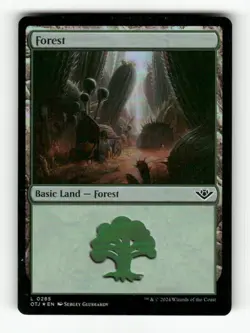 Forest (0285) 285 NM Foil L MTG Magic Outlaws of Thunder Junction - Image 1