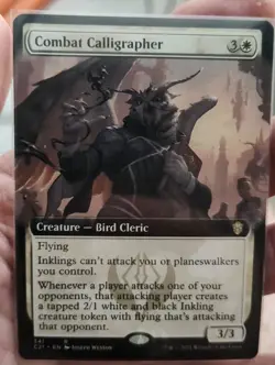 MTG Combat Calligrapher Extended Art - Commander 2021 #341 - Image 1